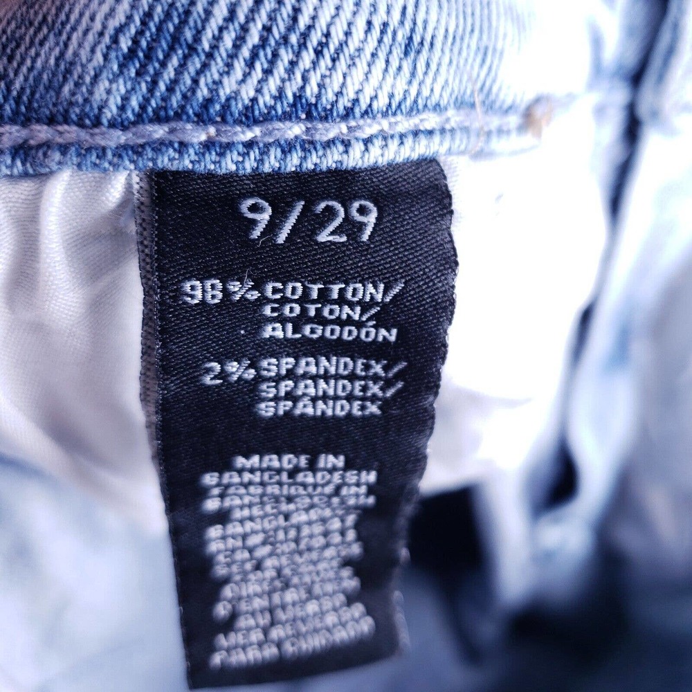 Kendall Kylie Jean Women SZ 9 Blue Denim Straight Stretch High Rise VTG Slim 90s - Picture 7 of 10